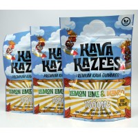 Kava Kazees Premium Kava Gummies - Lemon Lime & Mango (20 Count) 1600mg